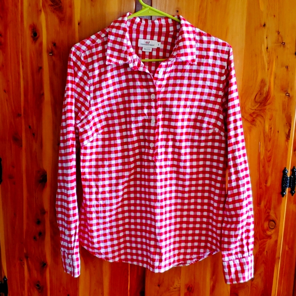 Womens Vineyard Vines Flannel Popover
